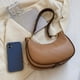 thumbnail image 4 of Bolsa Para Las Axilas Bolso de media luna para mujer, bolso Retro de lujo de cuero PU, bolso para axila, bolso de media luna para mujer, 4 of 8