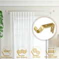 thumbnail image 4 of Adjustable Curtain Rod Brackets, Metal Window Drapery Rod Hanger Holders Hooks, Stainless Steel with Gold Finish, Sturdy Drapery Hardware for Living Room Bedroom, 4 of 5