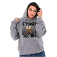 thumbnail image 4 of Stronger Together Peace Sign Equality Unisex Plus Fleece Graphic Hoodie Brisco Brands 3X, 4 of 5