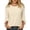 Beige, variant on ClodeEU Women's Crew Neck 3/4 Sleeve Blouse,Solid Casual Loose Fit Basic Top Beige,Women's Plus L