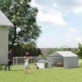 thumbnail image 2 of PawHut Outdoor Dog Kennel Dog Run with Cover, 19.7' x 7.5' x 4.9', 2 of 10