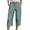 Z2-Green, variant on JJHGVB Cropped Trouser Pleated Pocket Capri Pants Classic pantalones capri Elastic Waist Womens Crop Pants women's capris mid-calf length Slacks Cropped Lounge Trousers Wide Leg Z2- L