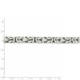 thumbnail image 4 of White Sterling Silver chain Byzantine 20 in 8.25 mm, 4 of 5