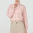 AherBiu Sweatshirt for Women Cropped Lightweight Sunproof Half Zipper