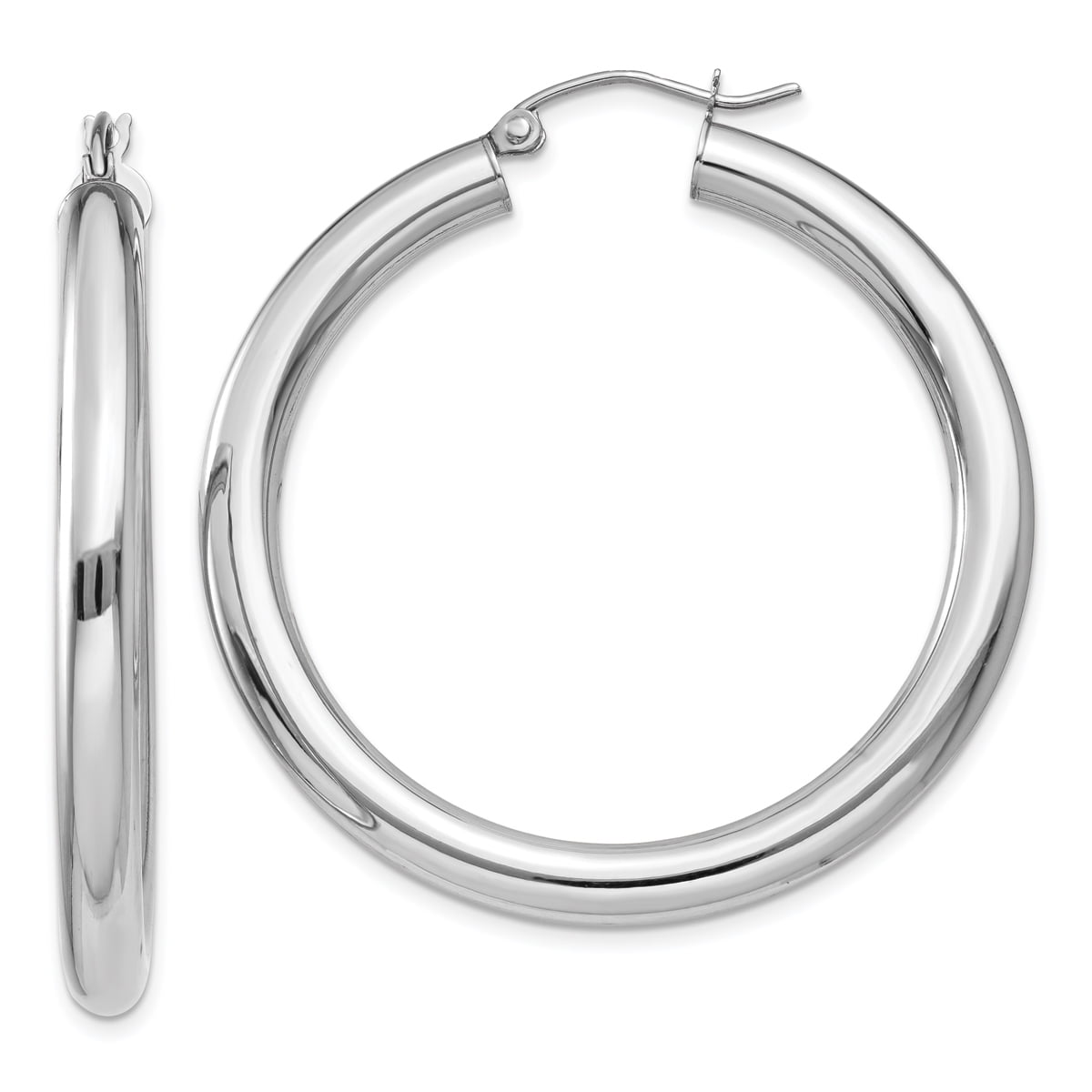 Thick white hoop earrings Clearance