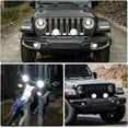 thumbnail image 3 of Led Round Light Bar 2PCS 4" 140w 14000LM Flood Light Pod Off Road Fog Driving Roof Bar Bumper for Jeep, SUV Truck, Hunters, ATV, 3 of 7