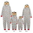 thumbnail image 5 of Matching Family Christmas Siamese Pajamas Sets Deer Head Embroidery Hooded, 5 of 8