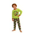 thumbnail image 1 of Moonsky 2026 Christmas Family Flannel Pajamas Matching Set Christmas Letter Print Long Sleeve Tops and Green Plaid Pants Sleepwear Soft for Winter 3 Years, 1 of 5