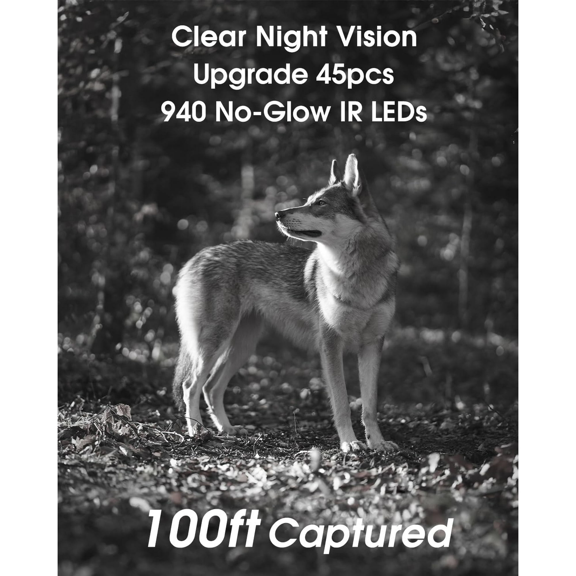 KJK Trail Camera,WiFi Trail Cam 4K 64MP Game Camera 64GB Memory Card 8 Batteries with Night Vision, IP67 Waterproof, 0.05s Trigger Speed and 130°Wide-Angle 45pcs Infrared LEDs for Wildlife Monitoring