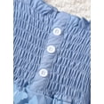 thumbnail image 5 of nvzhuang Toddler Girl Summer Dress, Sleeveless Button Front 3D Butterfly Solid Color A-line Dress, 5 of 9