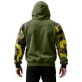 thumbnail image 4 of Men’s Pullover Hoodie with Camouflage Print Long Sleeve Drawstring Hooded Sweatshirt Casual Loose Fit Kangaroo Pocket Green L, 4 of 5