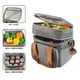 thumbnail image 2 of Bolsa de Almuerzo Aislada de Doble Capa A Prueba de Fugas, Impermeable, con Correa para el Hombro, Bolsa de Picnic para Acampar, Color Gris, 2 of 5