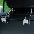 thumbnail image 4 of Gancho para asiento de coche de acero inoxidable con forma de diamante, gancho para respaldo de asiento de coche, gancho de almacenamiento para coche, 4 of 5