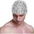 thumbnail image 2 of FYBTO Swimming Cap Gray Penguins Unisex Adult FYBTO Polyester, 2 of 4