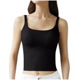 thumbnail image 3 of ZyeKqe Camisole Tops for Women Built in Bra Workout Crop Tank Top Sleeveless Athletic Shirts Slim Fitted, 3 of 9