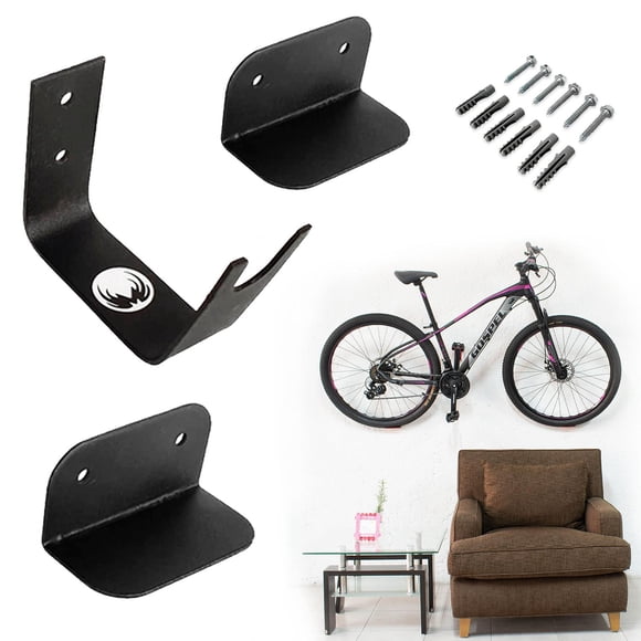 Soporte de pared para colgar bicicleta Mach Negro