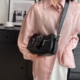 thumbnail image 2 of Bolso de hombro con cinturón distintivo de diseño de moda de industria pesada Bolso de mujer Bolso cruzado debajo del brazo, 2 of 6