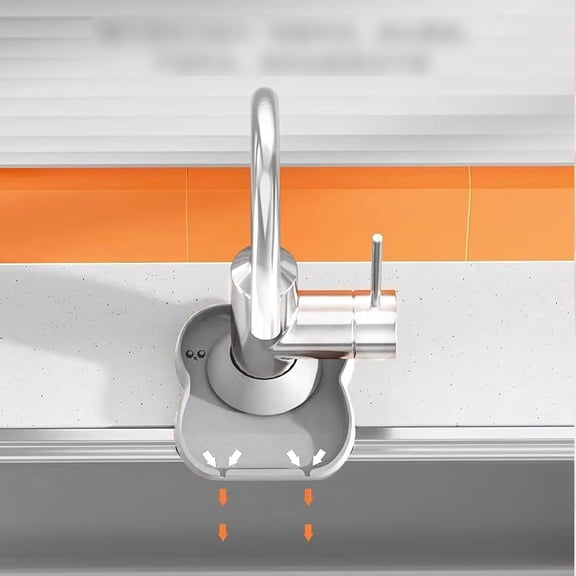 Silicone Faucet Mat for Kitchen Tap Compact Sink Splash Guard Protectors Behind Draining,Grey 2PCS