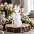 thumbnail image 5 of 4PCS Easter Decoration Sparkling Foam Bunny Figurine with Bow tie 8.6" Glitter Rabbit Tabletop Ornament for Easter Centerpieces Spring Home Office Table Decor, 5 of 7