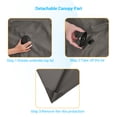 thumbnail image 5 of Sonerlic 10 x 7ft Outdoor Patio Umbrella,Aluminium Frame MarketTable Umbrella for Garden,Deck and Pool,Gray, 5 of 8