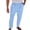 Light Blue, variant on Men's Classic Trousers Men Pure Color Overalls Pocket Sport Work Casual Trouser Ankle Length Pants Fashion