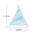 thumbnail image 3 of Haiem Blue Marble Pattern Santa Hat Confortable Velvet Christmas Hat for Christmas Party Favors Fit for Adults and Kids, 3 of 6
