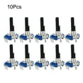 thumbnail image 3 of Lot de 10 Potentiomètres RK12 pour Applications Audio avec Design Demi-Arbre, 3 of 9