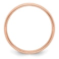 thumbnail image 4 of Auriga Fine Jewelry 14K Rose Gold 4mm Milgrain Half-Round Wedding Band for Women Size 12, 4 of 6