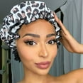 thumbnail image 3 of The Vintage Cosmetic Company 1PC Shower Cap, Leopard Print, 3 of 3