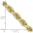 thumbnail image 4 of Solid 14K Yellow Gold 5.2mm Diamond-cut Quadruple Rope Lobster Lock Chain - 24", 4 of 8