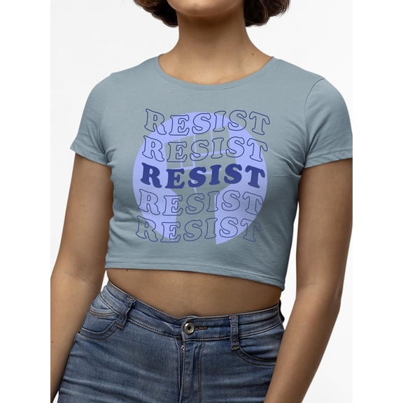 Bold Resist Statement Tee Crop Tee Women's