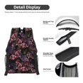 thumbnail image 4 of Rateoe Orchids Flowers Pattern Durable Student Backpack Laptop Bag- Ergonomic Design, Waterproof Twill Fabric - Ideal for School, Travel, and Outdoor Activities, 4 of 6