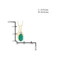 thumbnail image 2 of JewelersClub Silver Necklaces for Women –Silver Necklace for Women 14K Gold Plated Silver – Emerald Necklace Centerpiece, White Diamond Accents – Hypoallergenic Pendant, 2 of 4