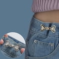 thumbnail image 6 of 1pair Reusable Tighten Waist Button Heart Shape Fastening Buckle for Jeans, 6 of 15