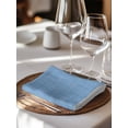 thumbnail image 6 of Blue Burlap Texture Cloth Napkins Set of 4 Reusable Dinner Napkins, Farmhouse Vintage Blue Cocktail Napkin Washable Table Napkins for Wedding/Holiday Party/Baby Shower 20"x20", 6 of 7