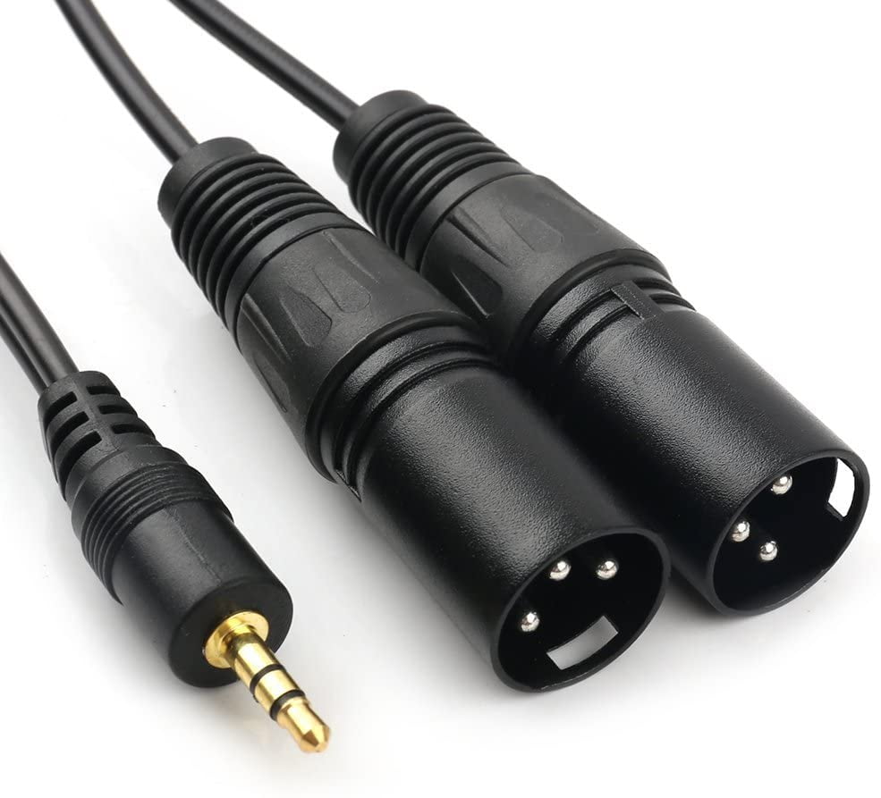 NANYI 3.5mm (1/8 Inch) TRS Stereo Male to Two XLR Male Interconnect