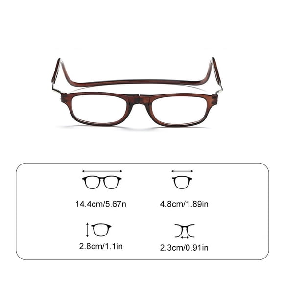 1.50D Magnetic Reading Glasses, Anti-Blue Light Neck Hanging Spectacles, Stylish Ultra-Light Presbyopic Glasses for Elderly