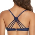 thumbnail image 6 of RELLECIGA Women's Navy Blue Push Up Bikini Top Twist Front Underwire Bathing Suit Size Large, 6 of 8