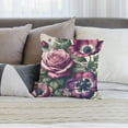 thumbnail image 5 of Floral Peony Throw Pillow Covers Blomming Elegance Rose Flower Beautiful Cushion Cover Comfortable Soft Breathable Home Decor Pillowcase 18x18 Inches, 5 of 5