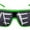 Green, variant on Purple Yeet Sunglasses for Main Event Jey Uso Costume