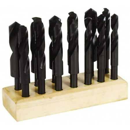 

Value Collection 17/32 to 1 118° Point Oxide Finish HSS Reduced Shank Drill Bit Set 13 Piece Standard Point 1/2 Shank Diam Series 301