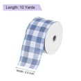 thumbnail image 2 of Plaid Check Ribbon, Wired Edge Gingham Ribbon for Gift Wrapping, DIY, Christmas Decoration and Bow Craft Deep Blue / 2.5 Inch x 10 Yards, 2 of 6