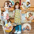 thumbnail image 6 of Yellow Lemon Fruit Leaves Beige Pattern Kids Aprons for Girls and Boys,Adjustable Neck Strap Toddler Aprons for Kids Cooking Baking, 6 of 6