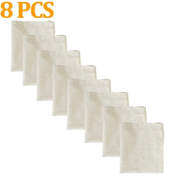 8 PCS Nut Milk Bag,Cheesecloth Bags for Straining,Reusable Cold Brew Coffee Cheese Cloths Strainer,Large Nut Milk Tea Juice Bag,Natural Cotton Fine Mesh Filter Bags (Small, 8 Pack)