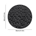 thumbnail image 3 of 31.4 Inch Round Cobblestone Bathroom Mat Rug, Memory Foam Bath Mat Cobblestone Embossing, Water Absorbent, Non-Slip, Quick Dry, Machines Washable Bath Rug, 3 of 6