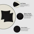 thumbnail image 6 of A1HC Set of 2 Luxurious Soft Velvet Throw Pillow Covers Only, 24"x24", Black, Decorative Cushion Covers with Hidden YKK Zipper for Sofa or Bed, 6 of 7