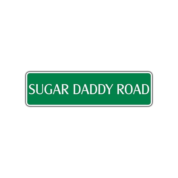 Sugar Daddy Road Street Sign Milk Chocolate Pop Candy Wall Décor Gift 4x13.5