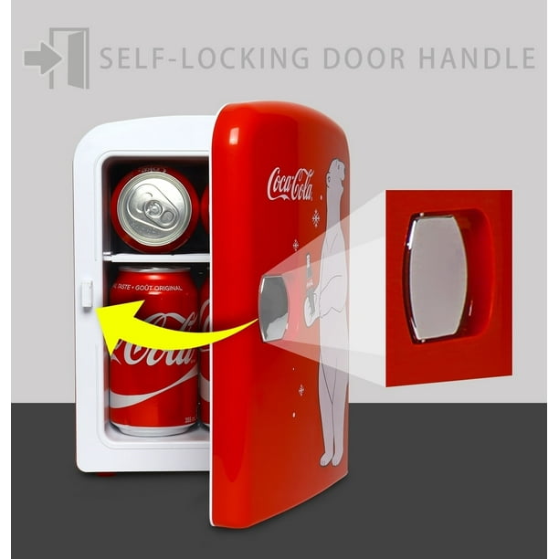 Coca-Cola Bluetooth Speaker Mini Portable Fridge, Compact Personal Cooler  Warmer, 12V DC/110V AC for Home, Dorm, Car, Skincare, Cosmetics,  Medication