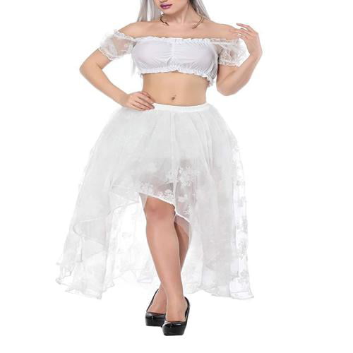 New Roma Costume 1400 Double Layer Ruffle Petticoat Skirt 