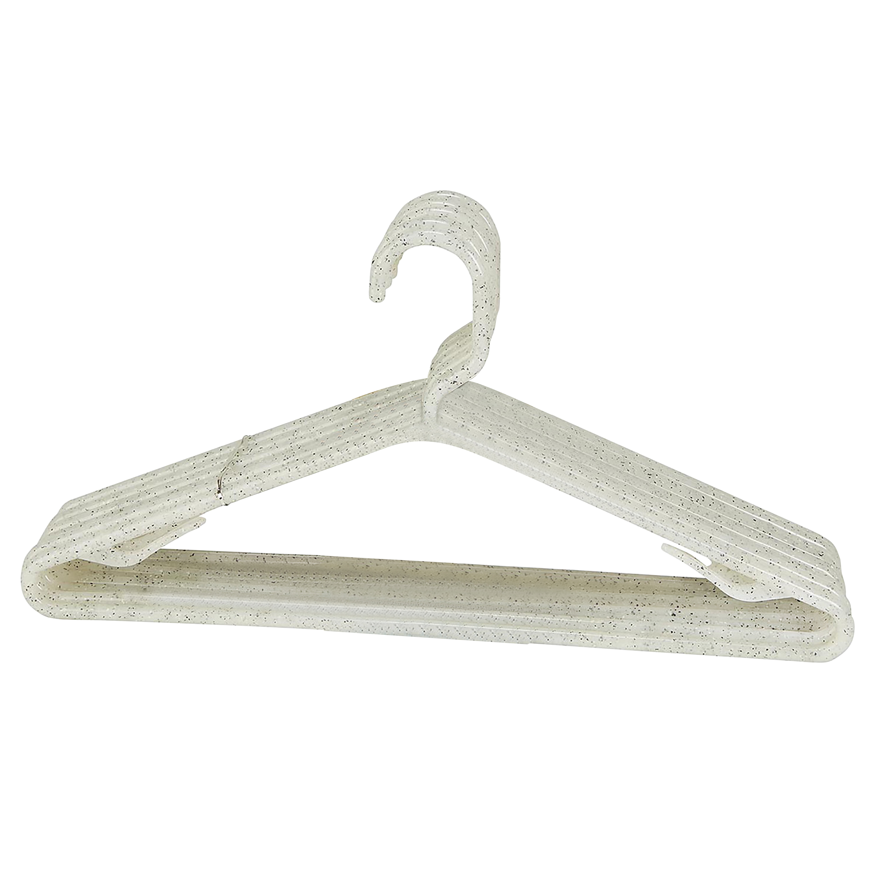 Simplify Granite Look Design Plastic Clothes Hangers, White, 10 Count - image 3 of 4